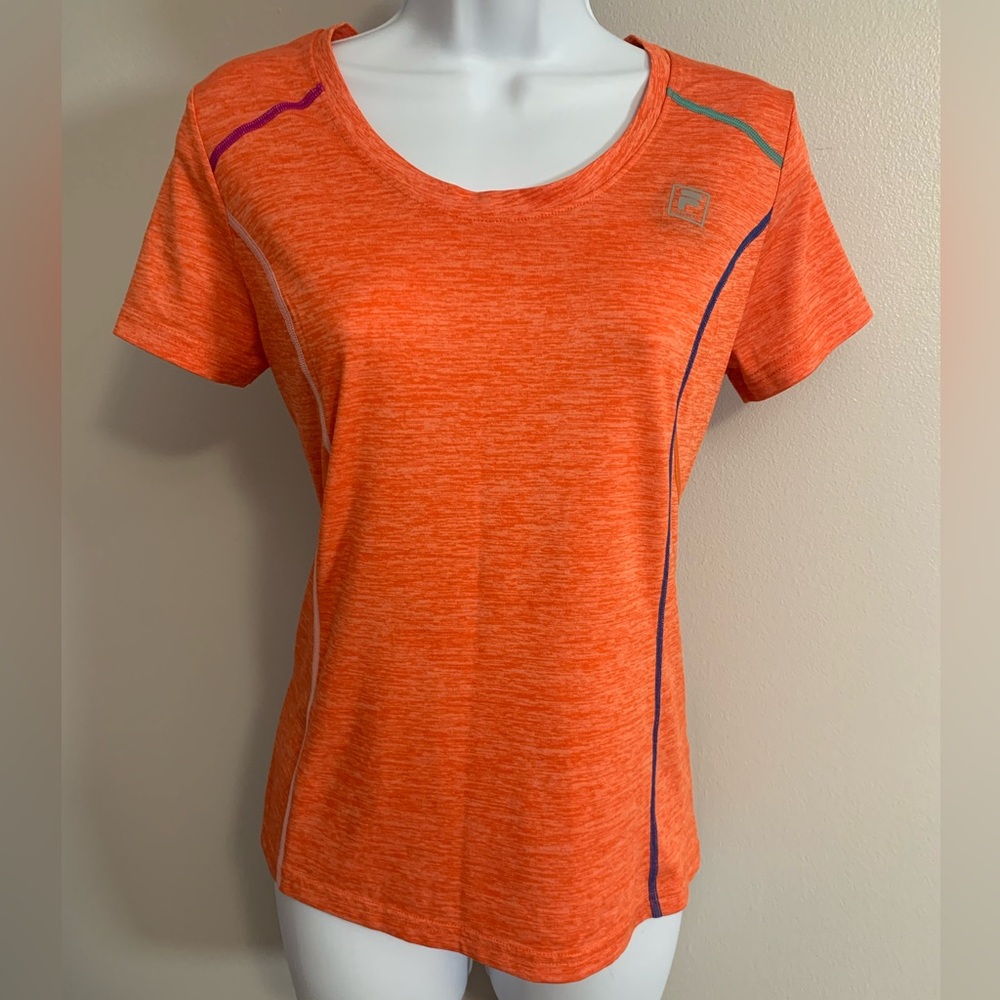 Fila Orange Fitted Short Sleeve T-Shirt